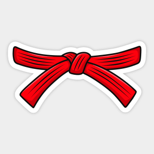 Red belt Karate Kyokushin Wado Goju Shotokan Shito ryu Sticker